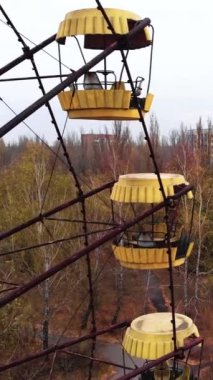 Çernobil Yasak Bölge. Pripyat. Dikey video