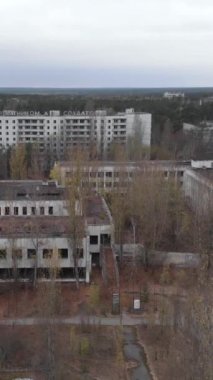 Çernobil Yasak Bölge. Pripyat. Dikey video