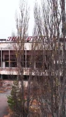 Çernobil Yasak Bölge. Pripyat. Dikey video