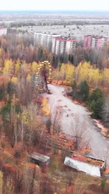 Çernobil Yasak Bölge. Pripyat. Dikey video