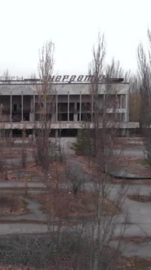 Çernobil Yasak Bölge. Pripyat. Dikey video