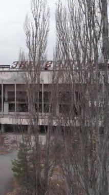 Çernobil Yasak Bölge. Pripyat. Dikey video