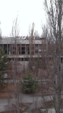 Çernobil Yasak Bölge. Pripyat. Dikey video