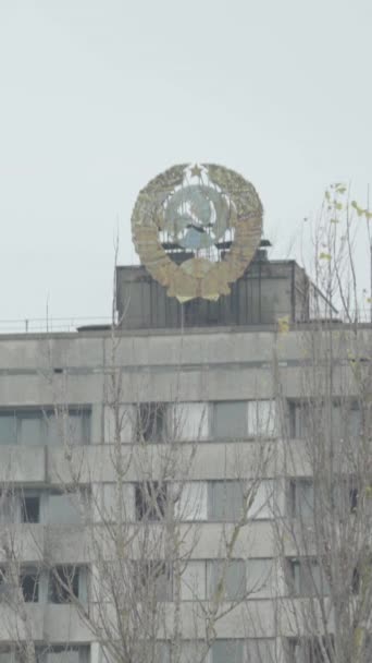 Černobylská vyloučená zóna. Pripyat. Svislé video — Stock video