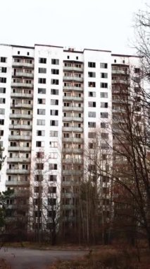 Çernobil Yasak Bölge. Pripyat. Dikey video