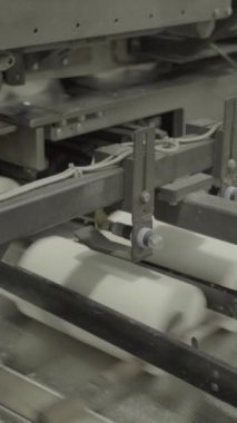 Kağıt fabrikasında taşıyıcı. Teknoloji. Dikey video