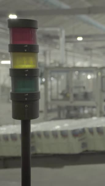 Förderband in einer Papierfabrik. Technologie. Vertikales Video — Stockvideo