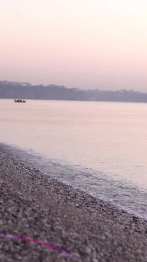 Türkiye 'de sahil kenarında deniz manzarası