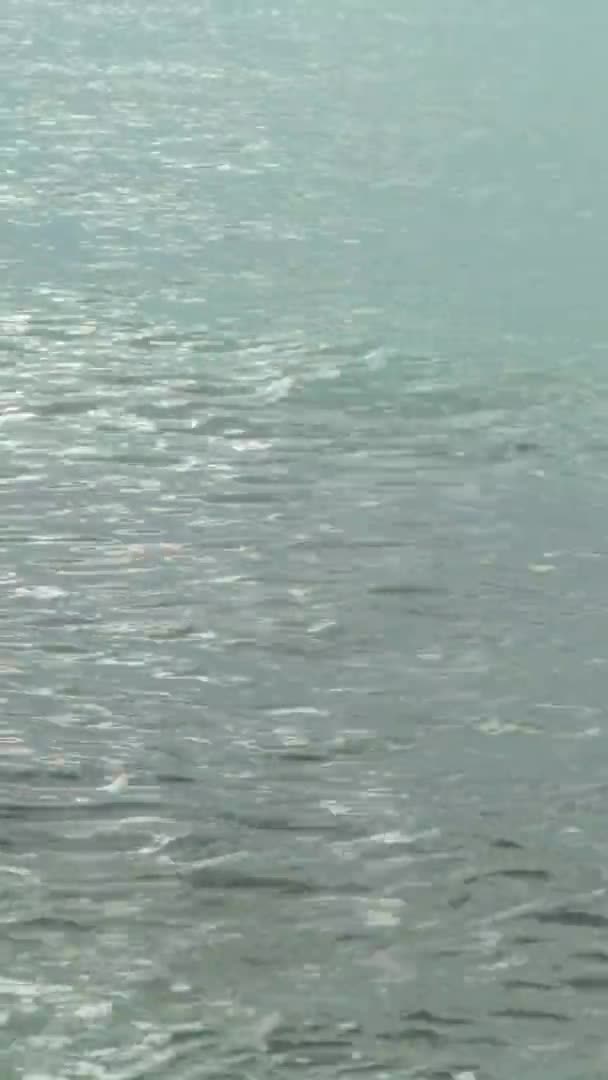 Sea water surface seascape of the mediterranean sea Vertical video — Stock Video