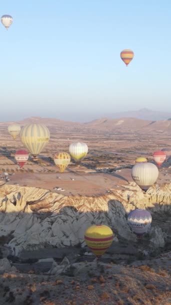 Balon dalam video Cappadocia Gerakan lambat — Stok Video