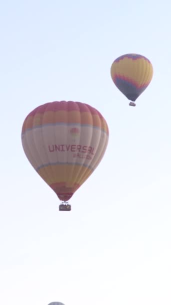 Balões na Capadócia Vídeo vertical — Vídeo de Stock