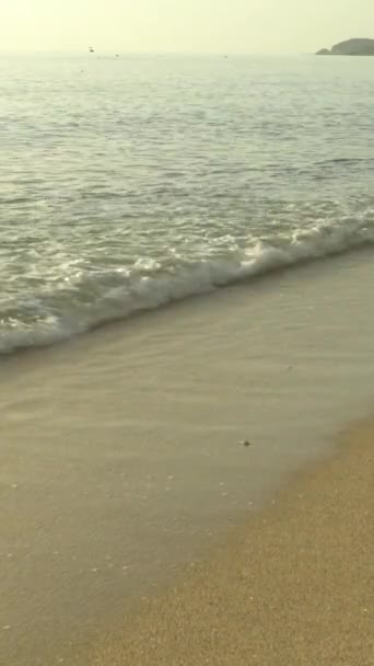 トルコの海岸近くのビーチでの海の風景垂直ビデオ — ストック動画