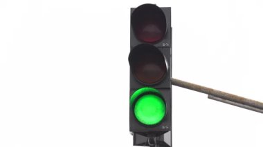Yoldaki trafik ışığı trafiği düzenler