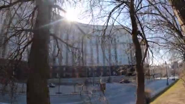 Ukrayna 'daki siyasetin sembolü - Hükümet binası — Stok video