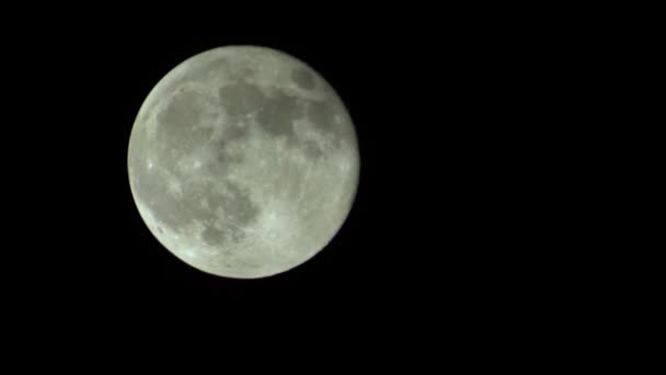 Luna llena en el cielo nocturno — Vídeos de Stock