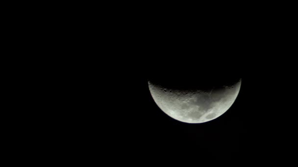 밤하늘의 달 과 초승달 — 비디오