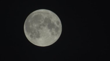 Gece karanlığında dolunay.