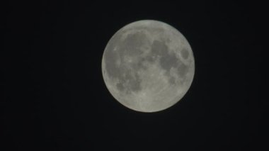 Gece karanlığında dolunay.
