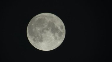 Gece karanlığında dolunay.