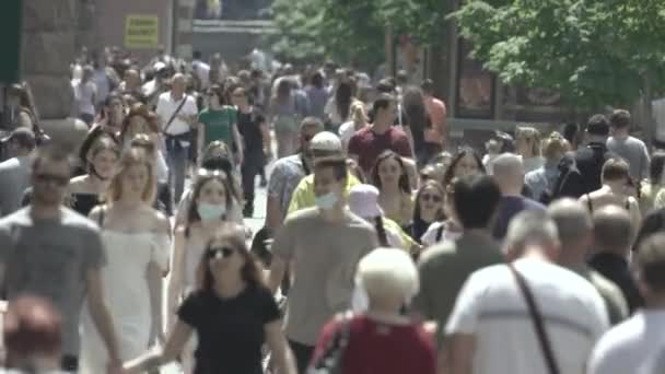 乌克兰基辅市拥挤的街道 — 图库视频影像