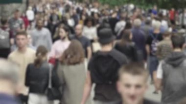 Silhouette of a crowded city street