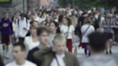 Silhouette of a crowded city street