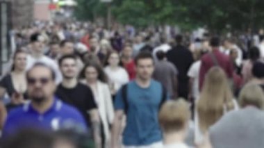 Silhouette of a crowded city street