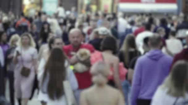 Silueta de una calle llena de gente — Vídeos de Stock