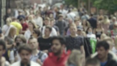 Silhouette of the flow of people in the city