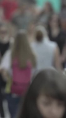 Vertical video of a crowd of people