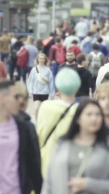 Vertical video of a crowd of people