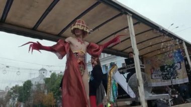 Ukrayna 'nın başkenti Kyiv' deki Kyiv Onur Topluluğunun LGBT haklarının korunması için Eşitlik Yürüyüşü