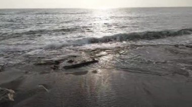 Gün boyunca kıyıya yakın deniz suyu