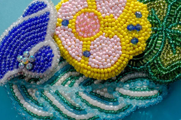 Beaded Products Beaded Brooches Clothes — Stock Photo, Image