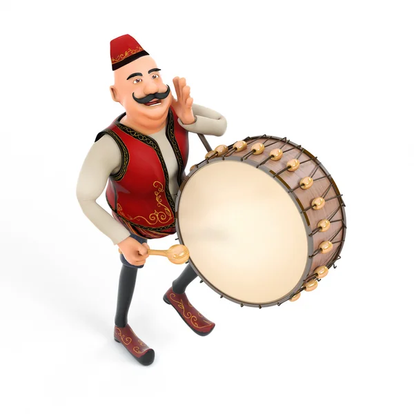 3D-ramadan-drummer Stockafbeelding