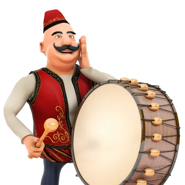 3D-ramadan-drummer Stockfoto