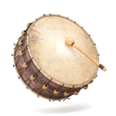 Ramadan drum 3D Rendered Isolated clipart