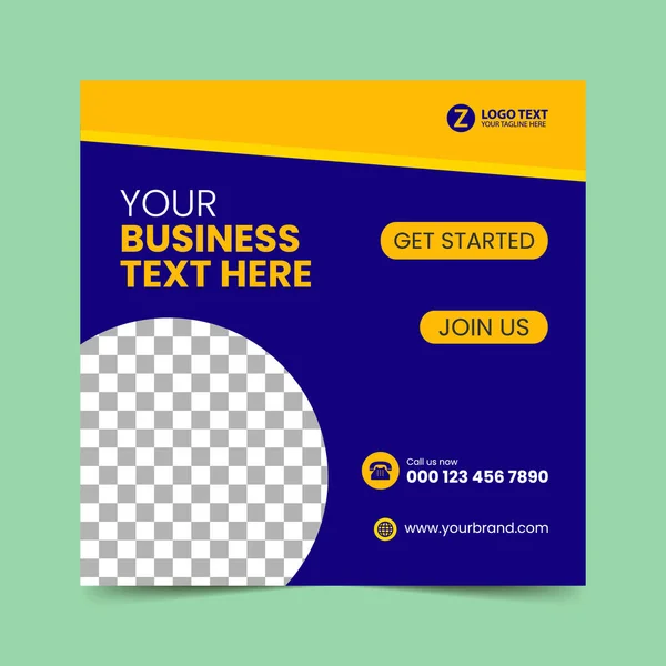 Sarı Sosyal Medya Posta Tasarım Şablonu