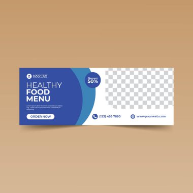 Mavi Facebook Kapağı Tasarım Şablonu