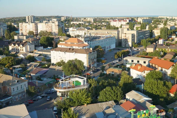 Вид Сверху Крыши Домов Городе Бердянске — стоковое фото