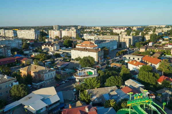 Vista Superior Los Tejados Las Casas Ciudad Berdyansk — Foto de Stock