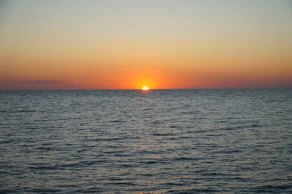Sun Rises Sea Azov — Stock Photo, Image