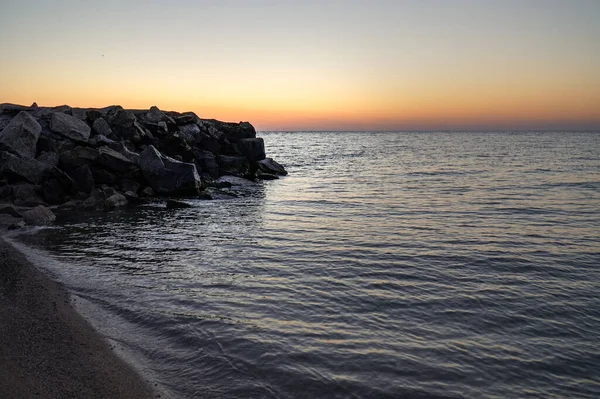 Sun rising over the sea. Dawn over the Sea of Azov. — Stock Image Sun Rising Sea Dawn Sea Azov Stock Image