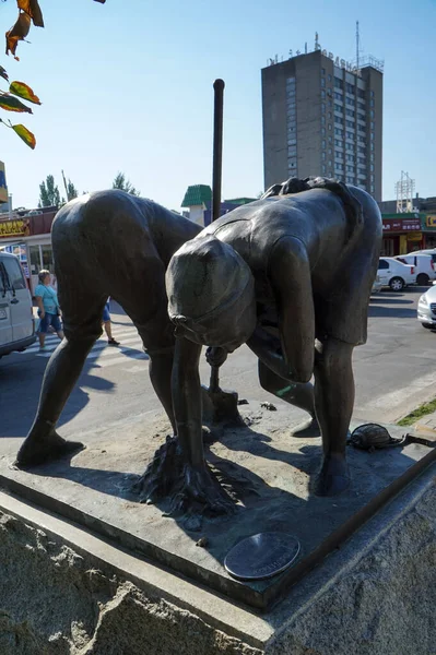 Berdyansk Zaporozhye Region Ukraine Bronze Sculpture Monuments Fermers — Stock Photo, Image