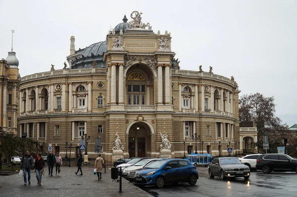 Edificio Ópera Odessa Invierno —  Fotos de Stock