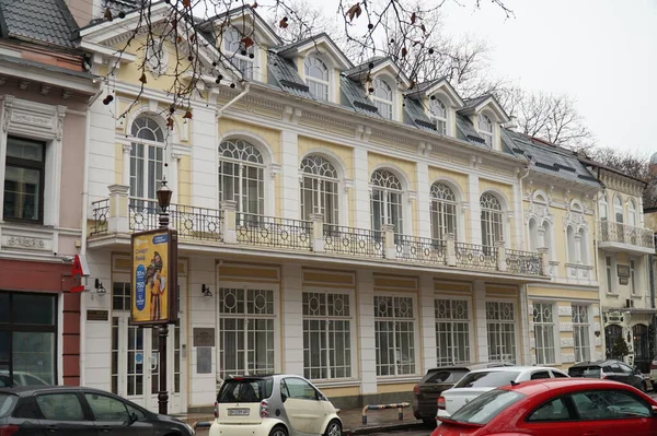 Ruas Odessa Com Antigos Edifícios Históricos Inverno — Fotografia de Stock