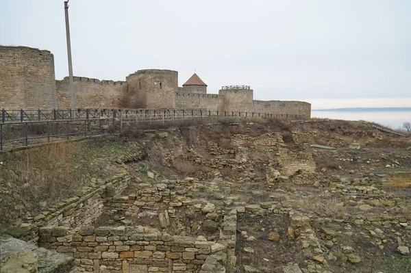 Las Ruinas Una Antigua Ciudad Griega Cerca Fortaleza Akkerman Belgorod — Foto de Stock