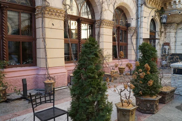 Cortile Interno Vecchio Edificio Odessa Che Stato Utilizzato Come Borsa — Foto Stock