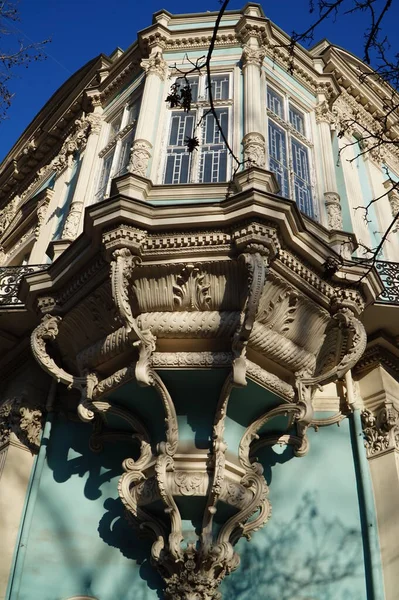Beautiful Elements Architecture Balconies Doors Decorated Stucco Streets City Odessa — Stock Photo, Image