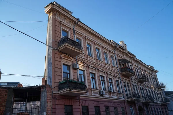 Casa Con Una Pared Odessa Vorontsovsky Carril —  Fotos de Stock